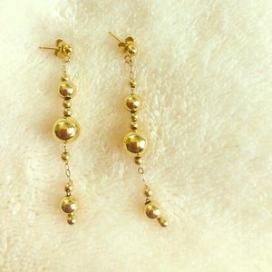 14K Saudi Yellow Gold Earring